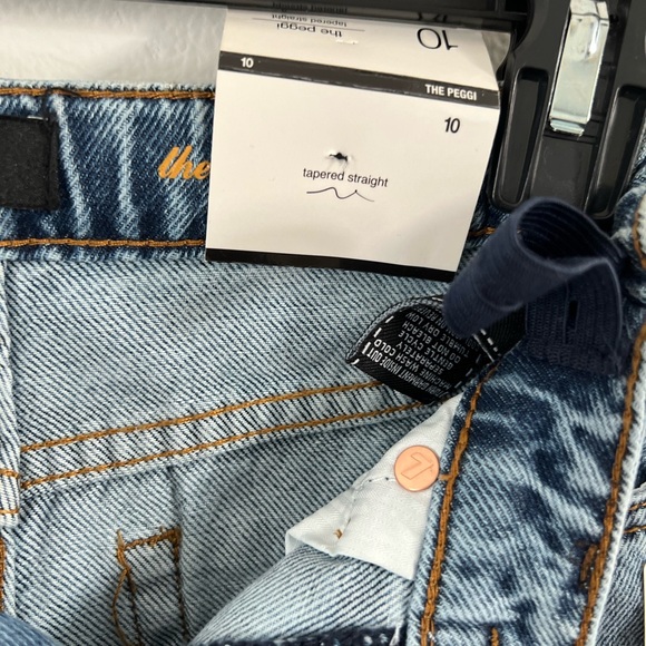 Size 10 girls blue jeans with adjustable waist. 7 For all mankind brand. - Picture 9 of 13